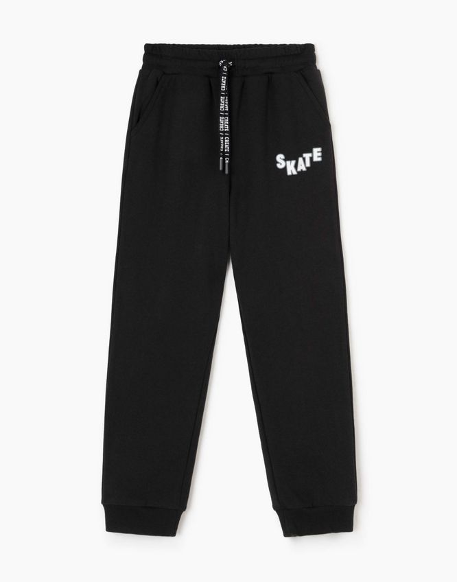 Чёрные спортивные брюки Jogger для мальчика Gloria Jeans