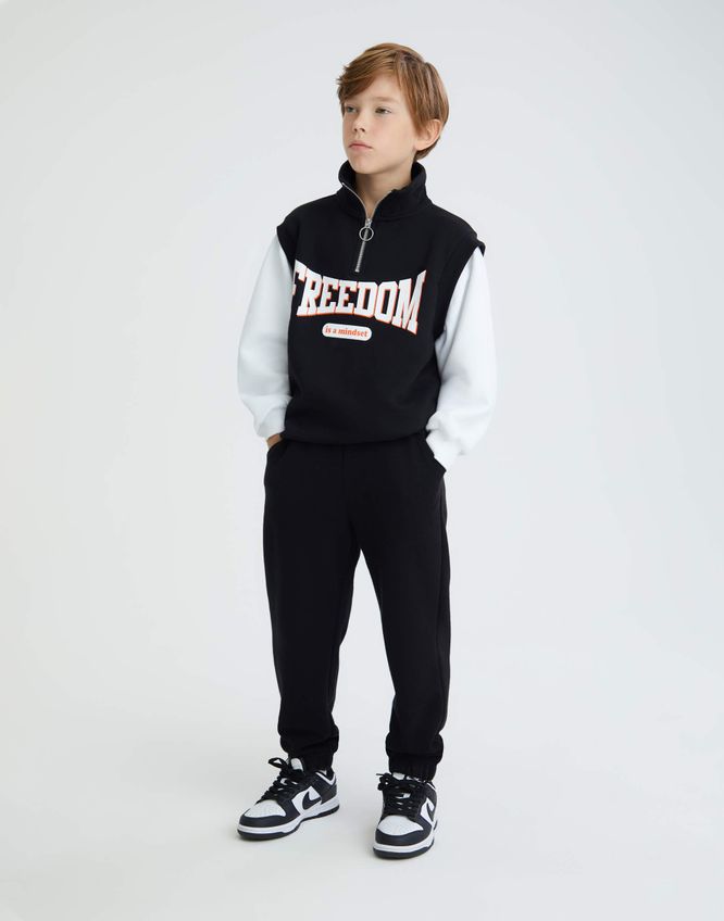 Чёрные спортивные брюки Jogger с эластичным поясом Gloria Jeans