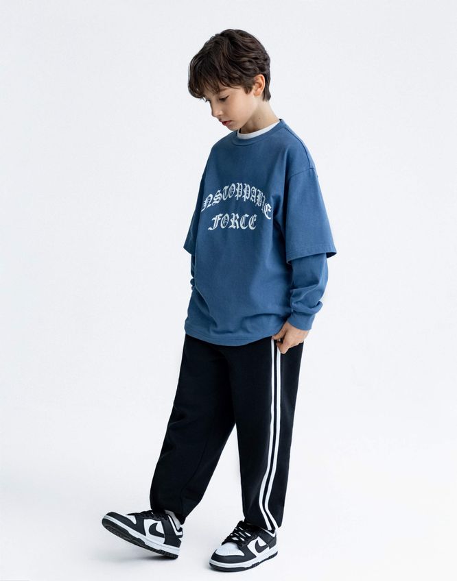 Чёрные спортивные брюки Jogger с лампасами Gloria Jeans