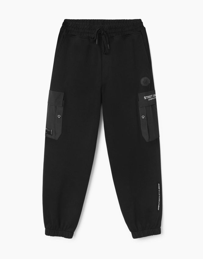 Чёрные спортивные брюки Relaxed Jogger Gloria Jeans