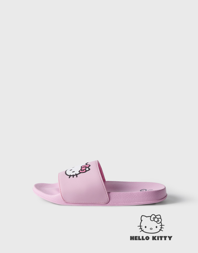 Розовые шлёпанцы с принтом Hello Kitty  Глория Джинс